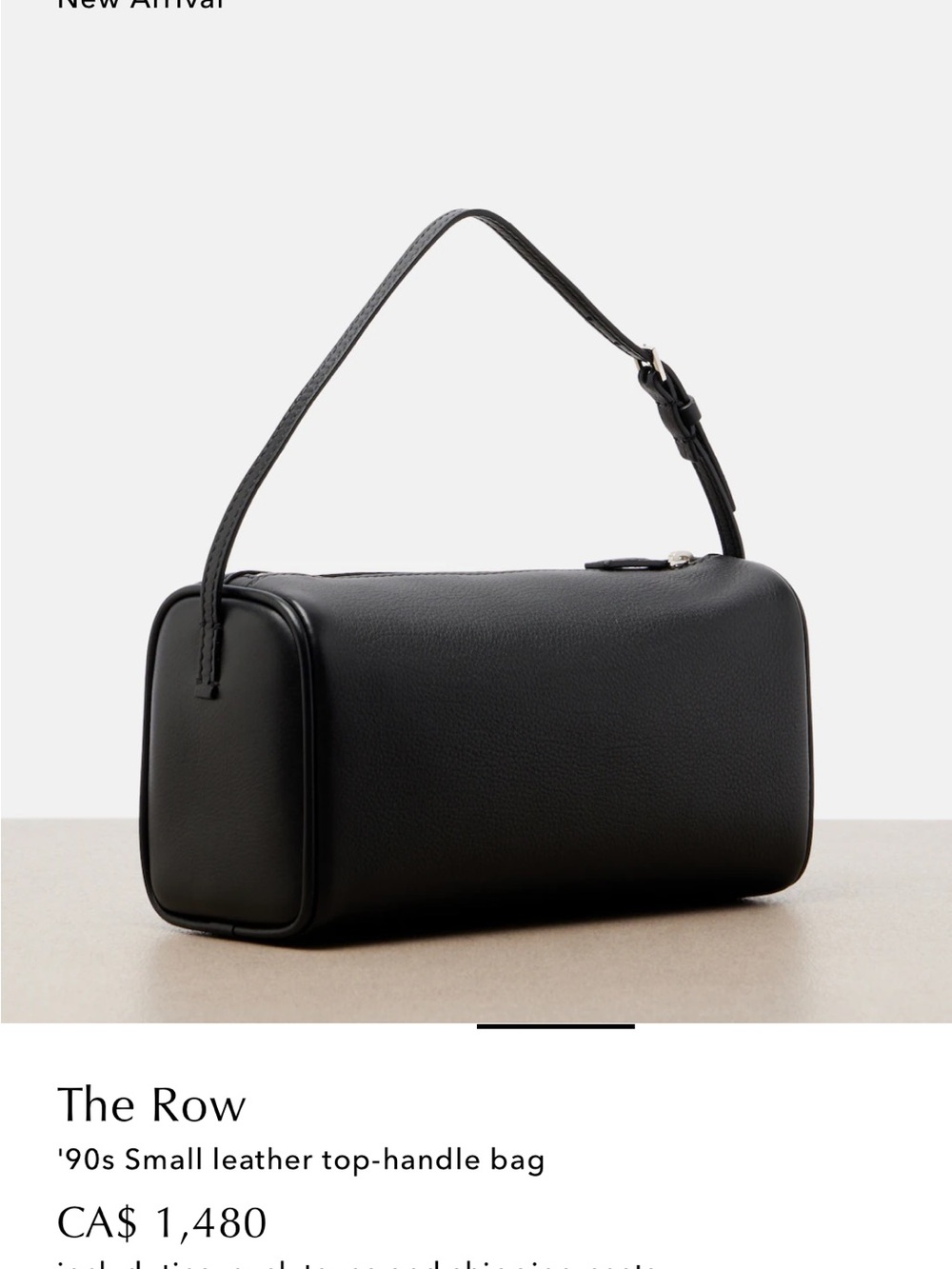 The Row 90’s bag in black suede - Picture 2 of 10